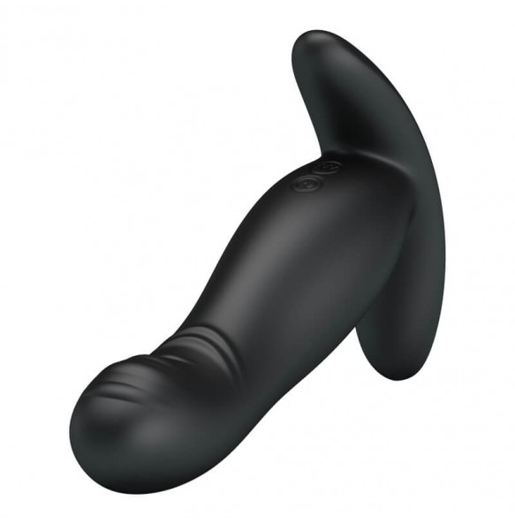 MR PLAY - Squirm Vibration Anal Plug (Chargeable - Black)